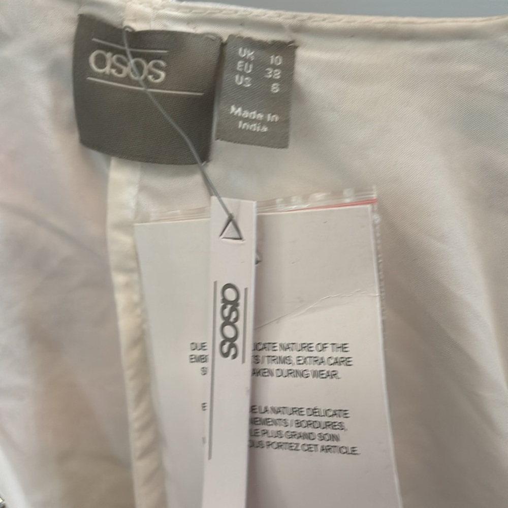 ASOS Fully Beaded Wrap Mini Dress NWT - Picture 3 of 8